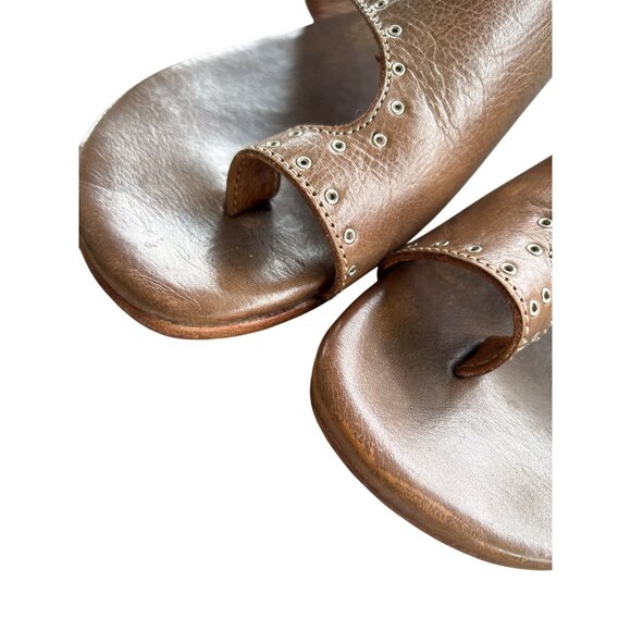 Bed Stu Womens Misha Distressed Leather Sandals Brown Boho Size 9.5 Rustic Buckl - Picture 7 of 13